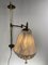 Art Deco Brass Swivel Arc Wall Lamp Lantern, 1920s 11