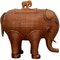 Joyero en forma de elefante de ratán y bambú, años 50, Imagen 1
