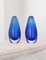 Cobalt Blue Vases by Flavio Poli, 1960s, Set of 2 1