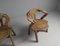 Brutalistische Stühle mit Armlehnen aus Eiche, 1960er, 4er Set 8