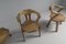 Brutalistische Stühle mit Armlehnen aus Eiche, 1960er, 4er Set 9