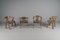 Brutalist Chairs with Oak Armrests, 1960s, Set of 4 2