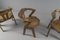 Brutalist Chairs with Oak Armrests, 1960s, Set of 4 7