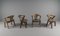 Brutalistische Stühle mit Armlehnen aus Eiche, 1960er, 4er Set 4