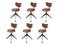 Chrome Plated Metal and Skai Swivel Stool from Velca, 1970s, Image 1