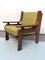 Mid-Century Armchairs and Sofa in Wood and Green Fabric, Italy, 1960s, Set of 5, Image 6