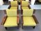 Mid-Century Armchairs and Sofa in Wood and Green Fabric, Italy, 1960s, Set of 5 2