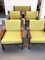 Mid-Century Armchairs and Sofa in Wood and Green Fabric, Italy, 1960s, Set of 5, Image 5