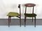 Vintage Wood and Green Velvet Chairs, Italy, 1950s, Set of 2, Image 10