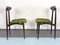 Vintage Stühle aus Holz & Grünem Samt, Italien, 1950er, 2er Set 7