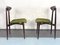 Vintage Wood and Green Velvet Chairs, Italy, 1950s, Set of 2 7