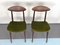 Vintage Wood and Green Velvet Chairs, Italy, 1950s, Set of 2 6