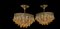 Lámparas de techo vintage de cristal de Murano, años 50. Juego de 2, Imagen 1