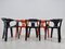 Mid-Century Stackable Chairs by Henry Massonnet, France, 1972, Set of 5 2