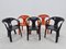 Mid-Century Stackable Chairs by Henry Massonnet, France, 1972, Set of 5 3