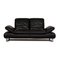 Rivoli 2-Sitzer Sofa aus schwarzem Leder von Koinor 1