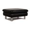 Rivoli Pouf in Black Leather from Koinor, Image 1