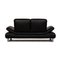 Rivoli Set 2-Seater Sofa and Ottoman in Black Leather from Koinor, Set of 2 7