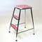 Mid-Century Swedish Step Stool in Chromed Steel with Elephant Pattern, 1950s 7