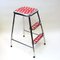 Mid-Century Swedish Step Stool in Chromed Steel with Elephant Pattern, 1950s 3