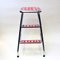 Mid-Century Swedish Step Stool in Chromed Steel with Elephant Pattern, 1950s 4