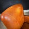 Vintage Cognac Sheep Leather Club Chair 15