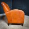 Vintage Cognac Sheep Leather Club Chair 10
