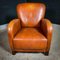 Vintage Cognac Sheep Leather Club Chair 13