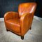 Vintage Cognac Sheep Leather Club Chair 12