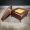 Vintage Ottoman in Brown Leather, Image 5