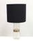Swedish Brass and Pressed Glass Table Lamp, 1960s, Image 2
