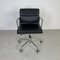 Black Leather Soft Pad Group Chair by Eero Saarinen, 1960s 2