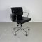 Black Leather Soft Pad Group Chair by Eero Saarinen, 1960s 1