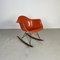 Sedia a dondolo rara arancione di Herman Miller per Eames, anni '60, Immagine 1