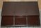 Large 3-Drawer Trestle Desk in Hand Stitched Leather 18