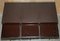 Large 3-Drawer Trestle Desk in Hand Stitched Leather, Image 18