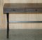 Large 3-Drawer Trestle Desk in Hand Stitched Leather 3