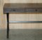 Large 3-Drawer Trestle Desk in Hand Stitched Leather, Image 3