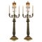 Lámparas de mesa candelabros grandes de cuatro brazos de Warren Kessler New York, años 60. Juego de 2, Imagen 1