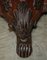 Large Hand Carved Floor Candle Holder, 1800s 16