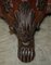 Large Hand Carved Floor Candle Holder, 1800s, Image 16