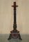 Large Hand Carved Floor Candle Holder, 1800s, Image 14