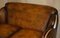 Art Deco Hand Dyed Brown Leather Sofas by Harry & Lou Epstein, Set of 2 4