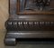 Dutch Hand Carved Monks Settle Bench with Internal Storage, 1860s, Image 11