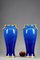 Ceramic Vases with Blue Monochrome attributed to Paul Milet for Sèvres, 1899, Set of 2 2