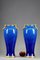 Vases en Céramique avec Monochrome Bleu attribués à Paul Milet pour Sèvres, 1899, Set de 2 2