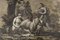 Zeus Fed by the Goat Amalthée, années 1800, fragment de papier peint, encadré 7