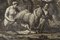 Zeus Fed by the Goat Amalthée, années 1800, fragment de papier peint, encadré 8