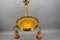 rt Nouveau French Brass Chandelier with Pâte De Verre Glass by Noverdy, 1920s, Image 10