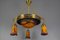 rt Nouveau French Brass Chandelier with Pâte De Verre Glass by Noverdy, 1920s, Image 20